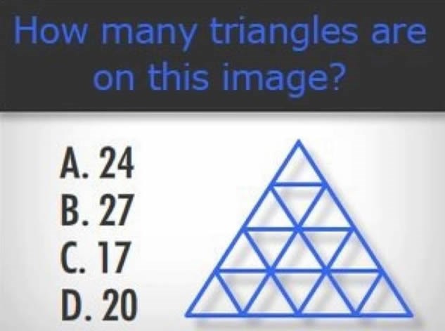 Dokaži da imaš mozga: Koliko je trokuta na slici?
