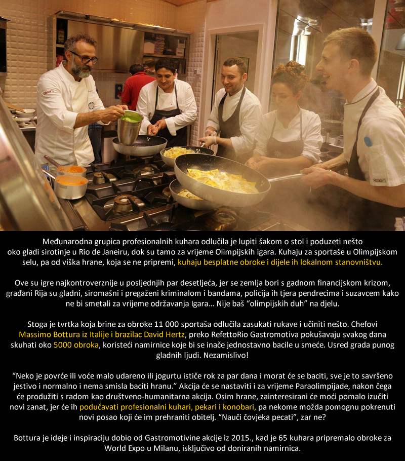 Kuhari u Riju od nepojedene hrane dnevno pripreme 5000 obroka za siromašne