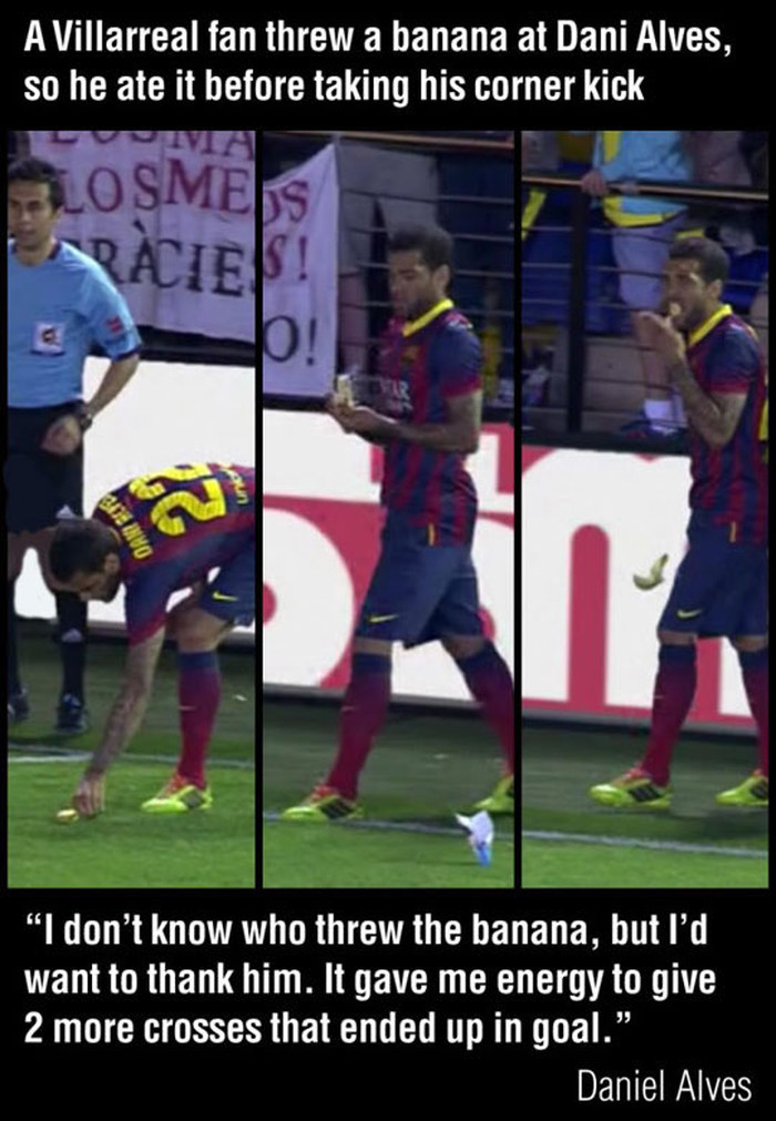 Nogometaša gađali bananom, on je pojeo i zabio im gol