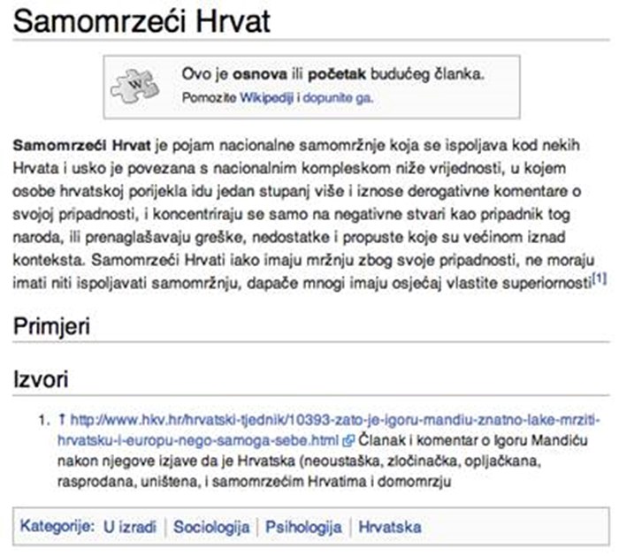 Ustaška Wikipedija: Ekstremisti se boje "samomrzećih Hrvata"