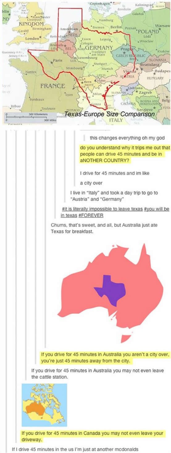 Teksas k'o pola Europe