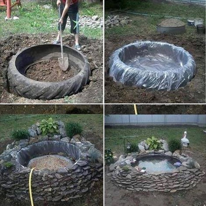 Recikliraj traktorsku gumu u otmjeni bazenčić za vrt