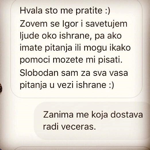 Čovjek savjetuje ljude oko prehrane i zdravog života, no ovu je osobu zanimala samo jedna stvar