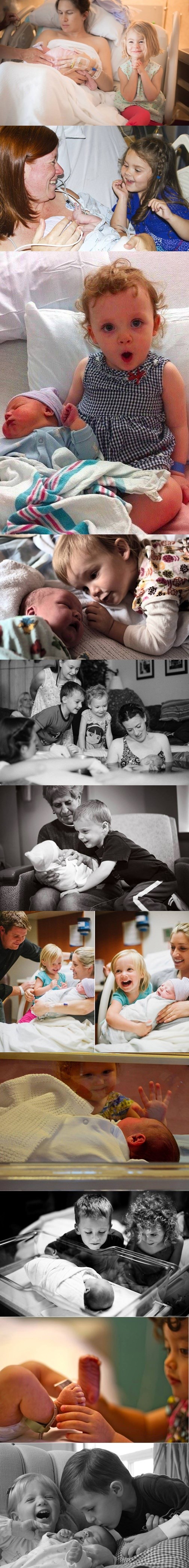 kada klinci po prvi put u životu vide svog bracu ili seku..:))