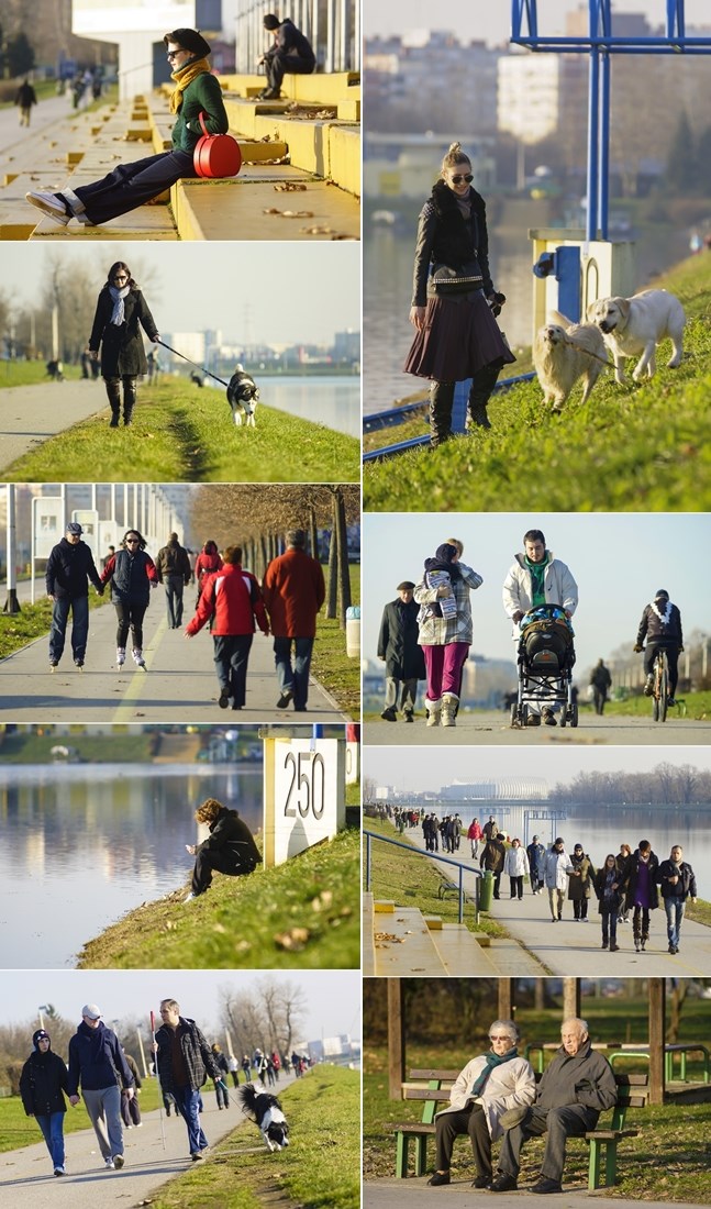 Sunčani zimski vikend na Jarunu