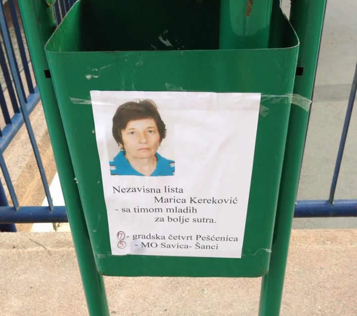 Kandidati s kante za smeće: Vaši glasovi će ionako u otpad
