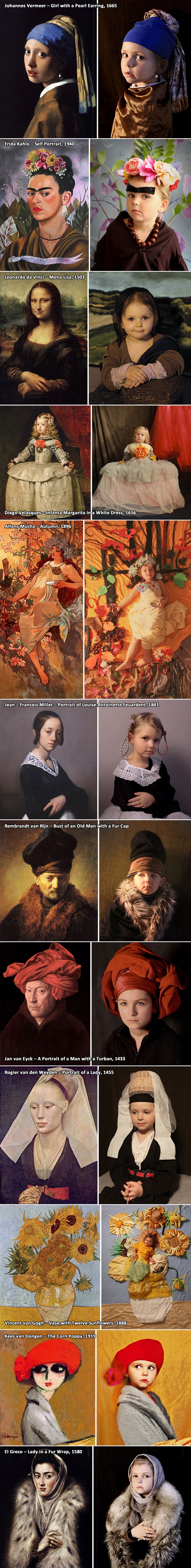 Zašto su ova djeca modeli za rekreiranje remek-djela slikarstva?