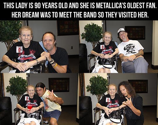 Metallica: Bend posjetio najstariju obožavateljicu