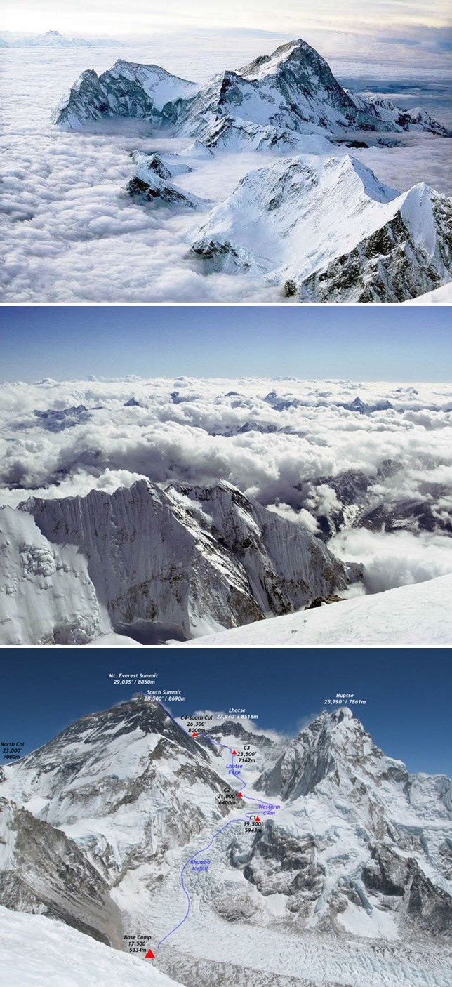 Pogled s vrha Mt. Everesta