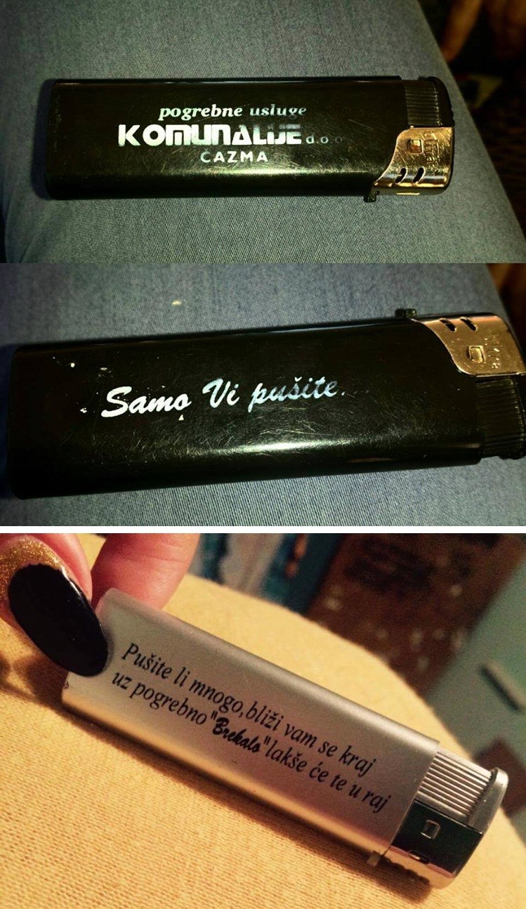 Jeste li primijetili ikada one zanimljive reklame na upaljačima?