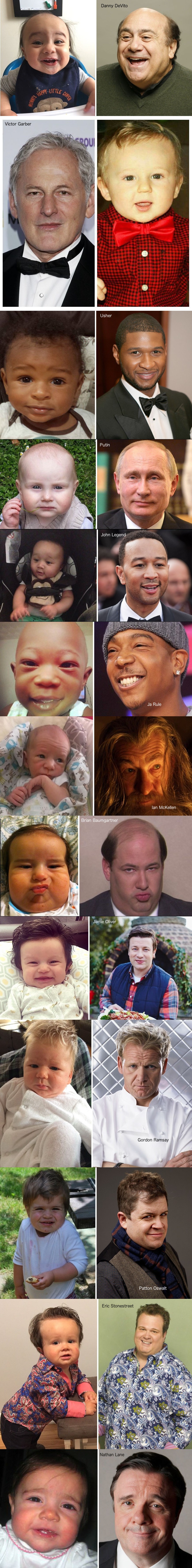 Ove bebe imaju svoje dvojnike u svijetu poznatih i slavnih