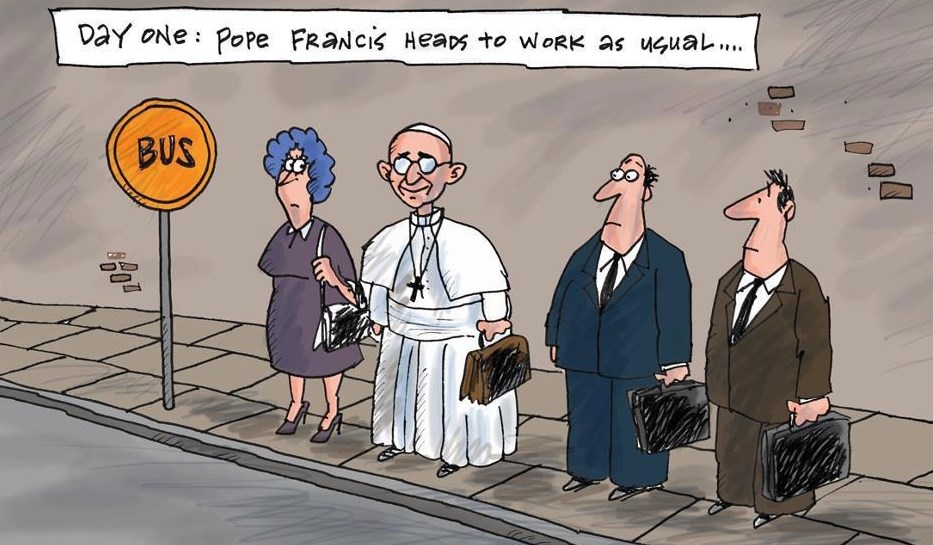 Papin prvi radni dan na novom poslu