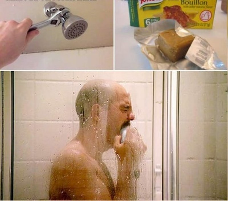 Goveđa kocka u glavi od tuša