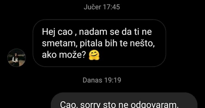 Prevarantica mu se javila porukom u inbox, morate vidjeti kako je riješio problem