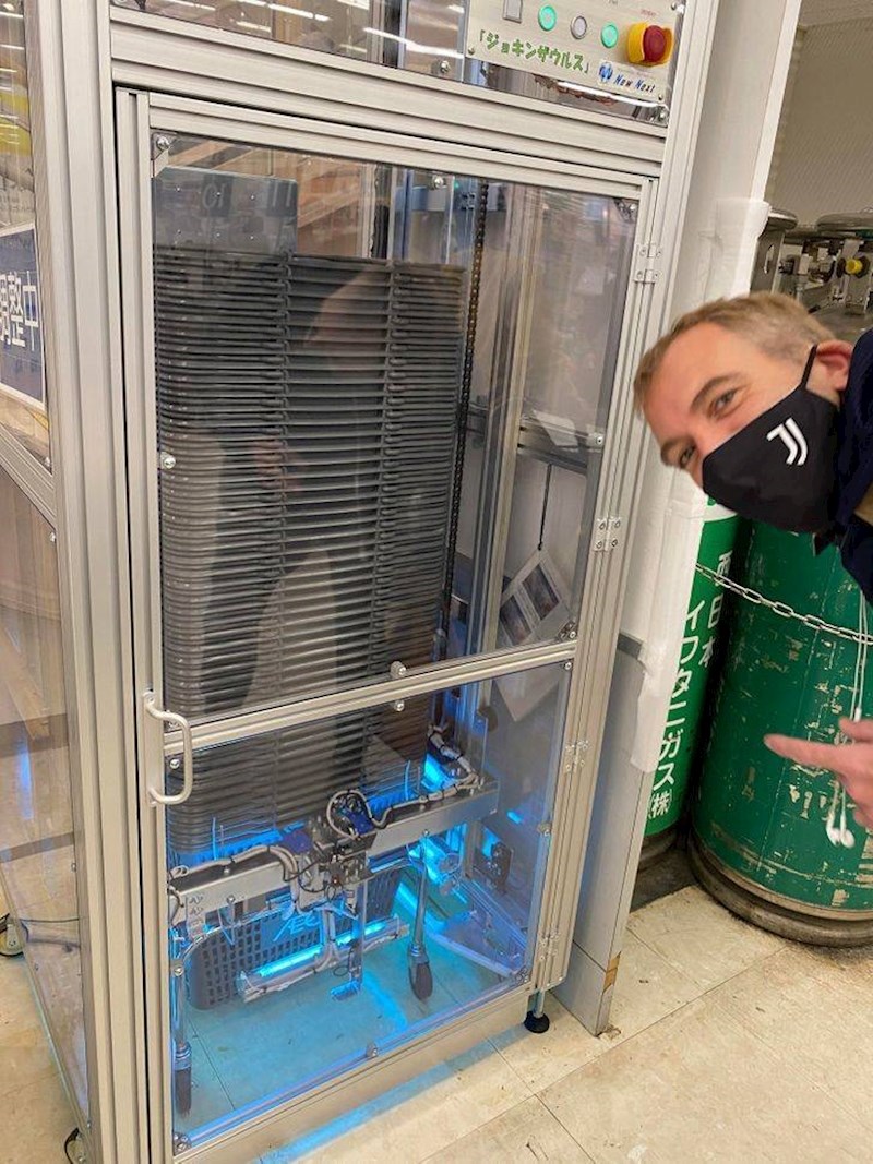 Ovo je prostor za dezinfekciju košara u trgovinama