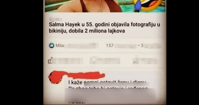 Tisuće ljudi umiru od smijeha na komentar koji je tip ostavio ispod članka o Salmi Hayek
