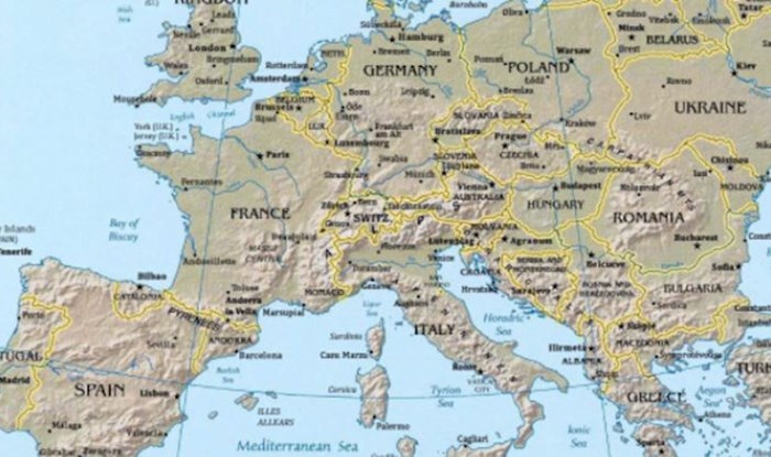 Samo će iznimno inteligentni ljudi moći prepoznati što sve nije u redu s ovom kartom Europe
