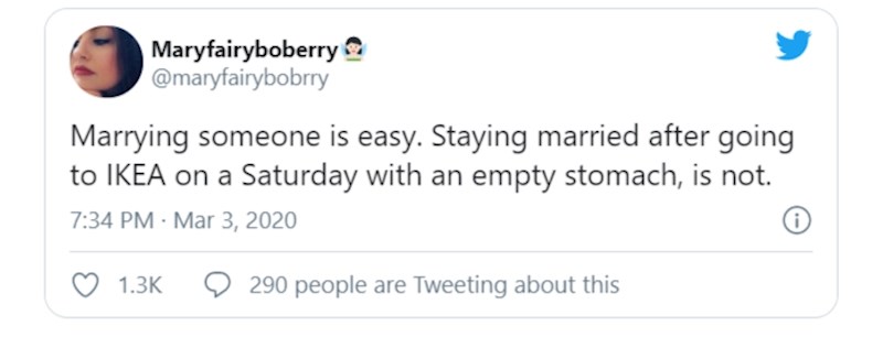 Vjenčati se je lako. Ostati vjenčan nakon što zajedno odete u Ikeu u subotu na prazan želudac, nije.