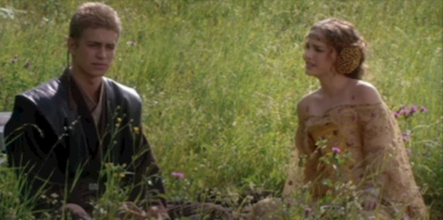 Natalie Portman i Hayden Christensen u Star Wars: Attack of the Clones (2002)