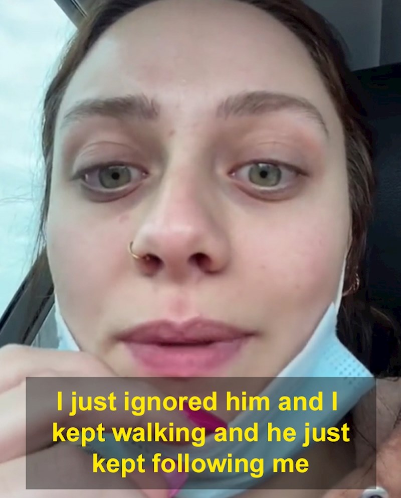 Ignorirala je napasnika, ali on je nastavio pratiti