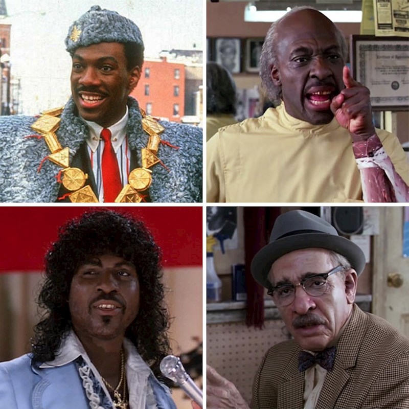 Eddie Murphy kao Prince Akeem, Clarence, Randy Watson i Saul (Coming To America)