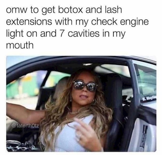 Ja na putu za botox s upaljenim svim lampicama u autu i 7 karijesa na zubima