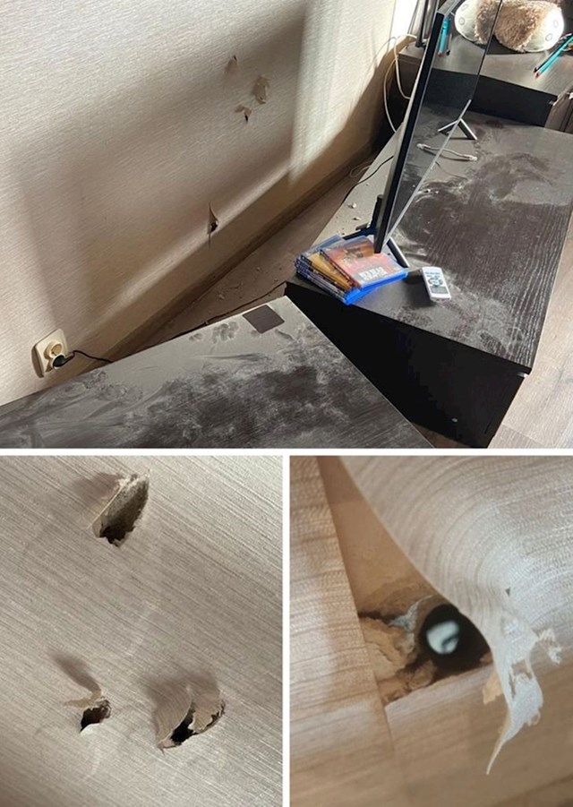 Vratili smo se s odmora i našli četiri rupe u zidu