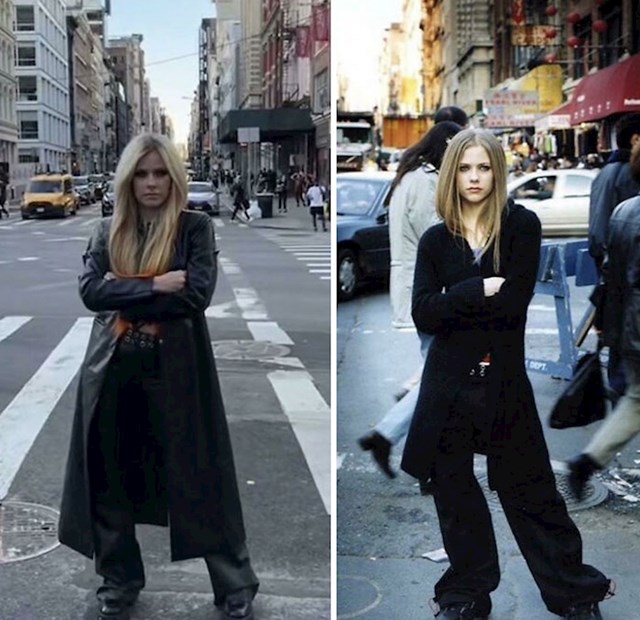 Avril Lavigne na istom mjestu 2002. i 2022.
