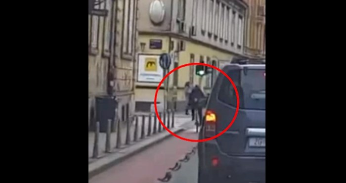 Širi se zanimljiv video iz Zagreba: pogledajte kako je u sekundi autom oborio biciklista