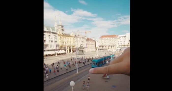 Tip je snimio prekul video na trgu Bana u Zagrebu, ovo vrijedi pogledati