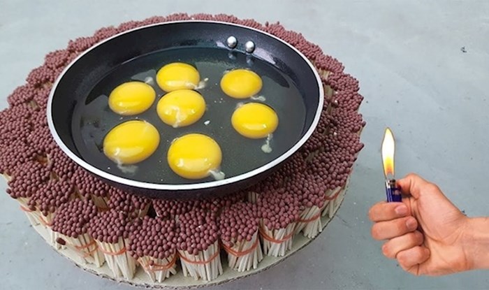 VIDEO Napunili su tavu jajima i provjerili hoće li se ispeći kada zapale šibice