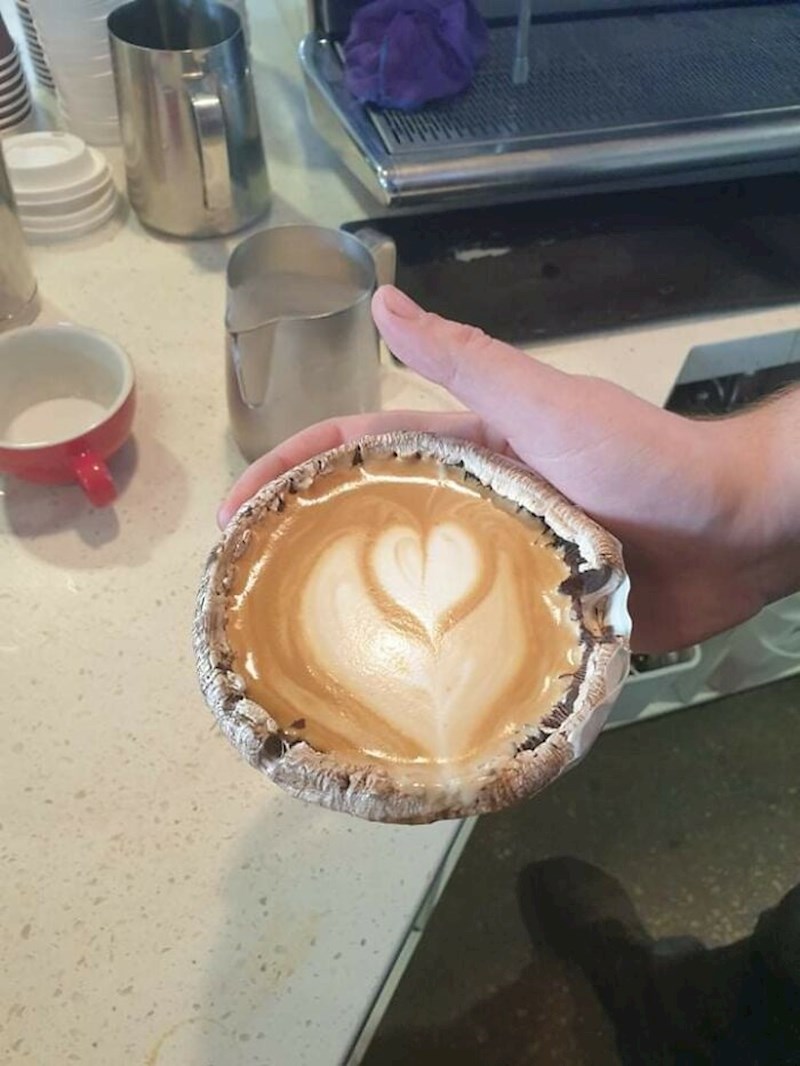 Kava poslužena u gljivi