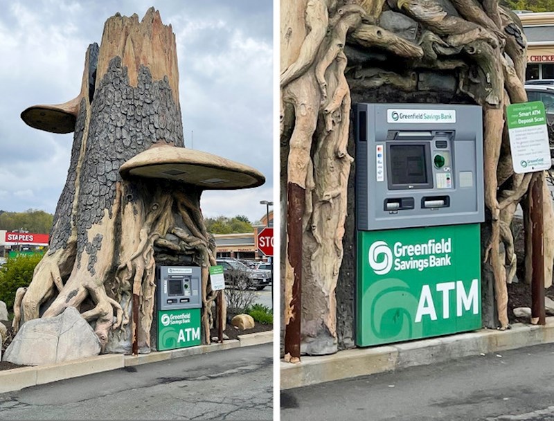 Ova instalacija koja služi samo da bi bankomat imao u čemu stajati