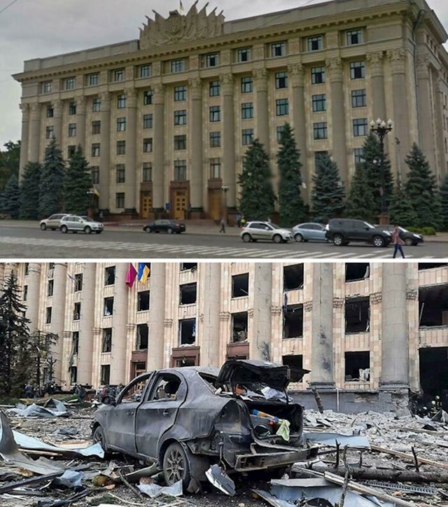 Kharkiv 2015. godine i 2022. godine