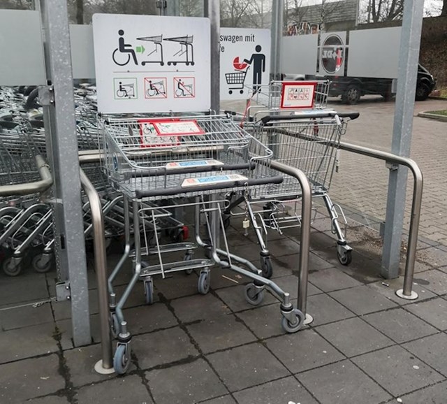 Shopping kolica za osobe koje su u invalidskim kolicima