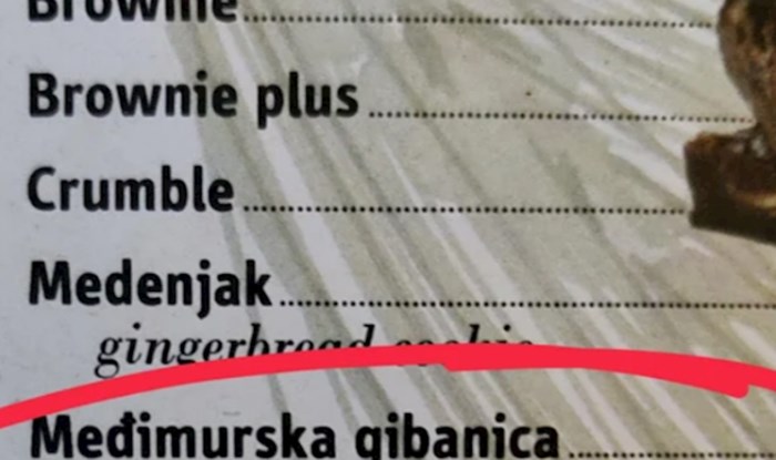 Ovaj restoran je pokušao prevesti međimursku gibanicu na engleski i sad im se smije čitav internet
