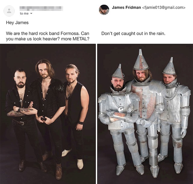 Ovo je bend koji svira hard rock i željeli su izgledati malo više kao metalci, to su i dobili.