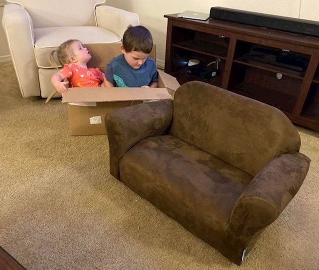Kupili su im mini kauč, odlučili su sjediti ovdje: