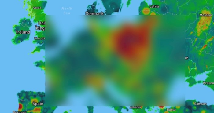 Mapa pokazuje koliko je trenutno zagađen zrak u Europi, neće se svidjeti nekima u Hrvatskoj