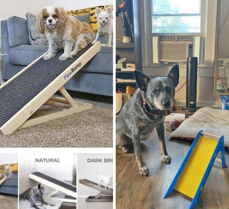 Stepenice za psa, lijevo su one koje smo naručili, a ovo desno je ono što smo dobili