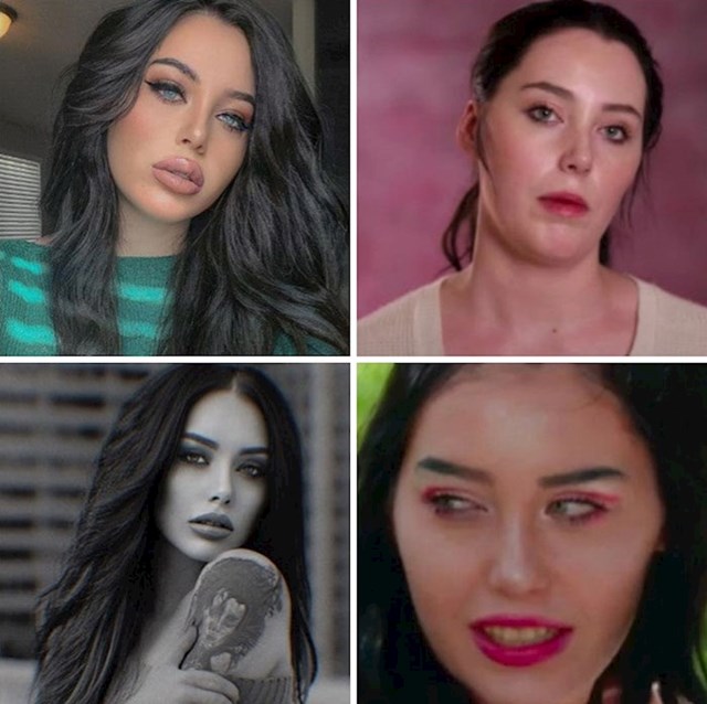 Sudjelovala je u realityju i to na desnim fotkama je ona, lijevo su fotke kakve objavljuje na svom Instagramu