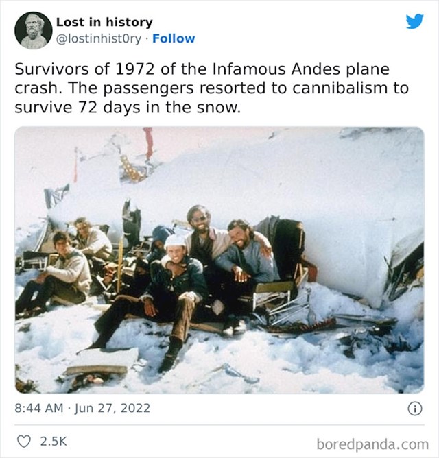 Preživjeli putnici čuvenog aviona koji se srušio u Andama