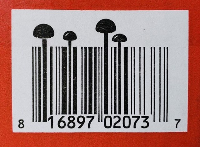 Barcode na paketu gljiva