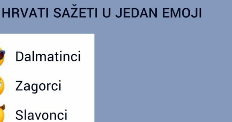 Netko je svaku hrvatsku regiju opisao jednim emojijem, mnogi bi se mogli naljutiti