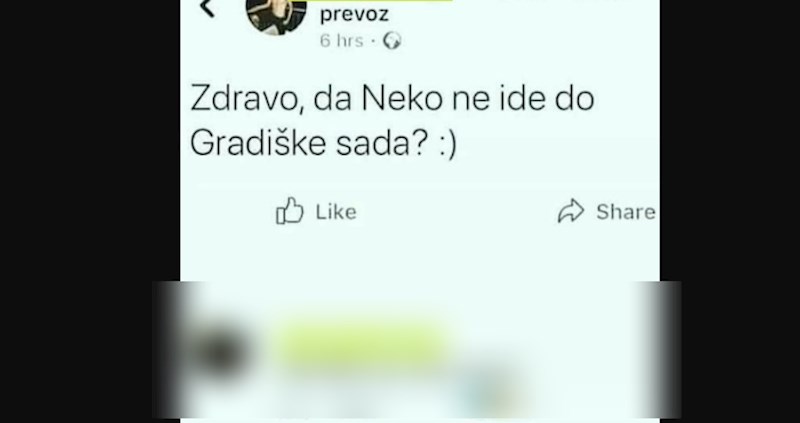 Postavio je jednostavno pitanje u grupi za traženje prijevoza, odgovor je nasmijao sve