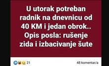 Netko je u BiH objavio oglas da traži radnike, tip u komentaru je nasmijao čitav Facebook
