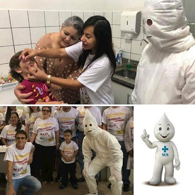 Brazilska maskota za promociju cijepljenja izgleda kao član KKK-a