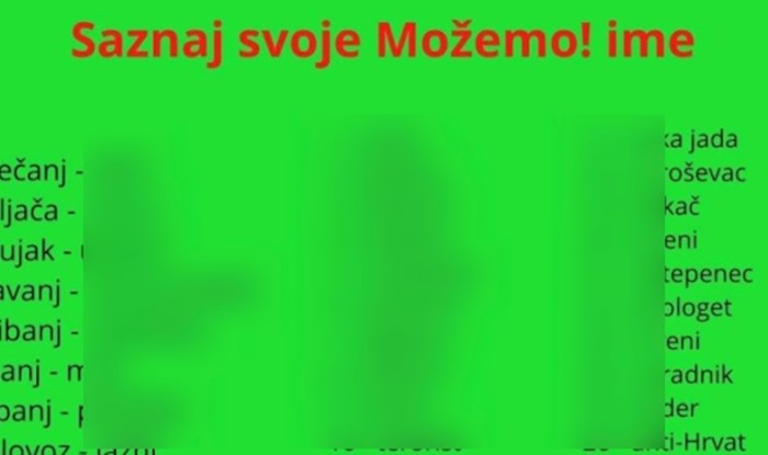 Urnebesna grafika: Po datumu rođenja dobit ćeš svoj službeno Možemo! ime