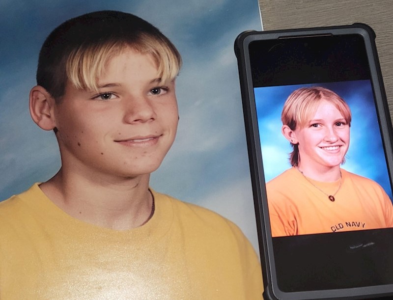 "Lijevo sam ja 1998. , a desno moja supruga 2000. godine"