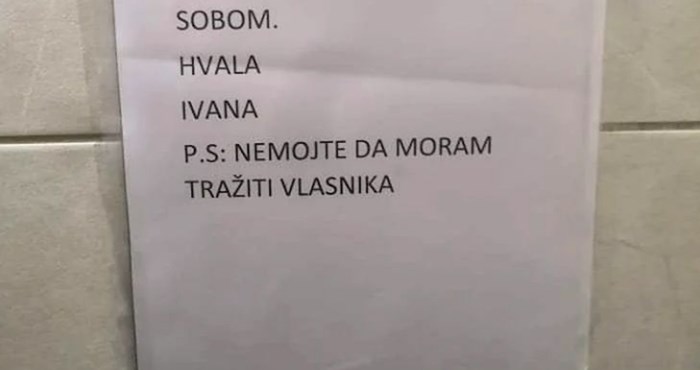 Konobarica u Dalmaciji poslala je urnebesnu poruku korisnicima WC-a u kafiću, fotka je hit!